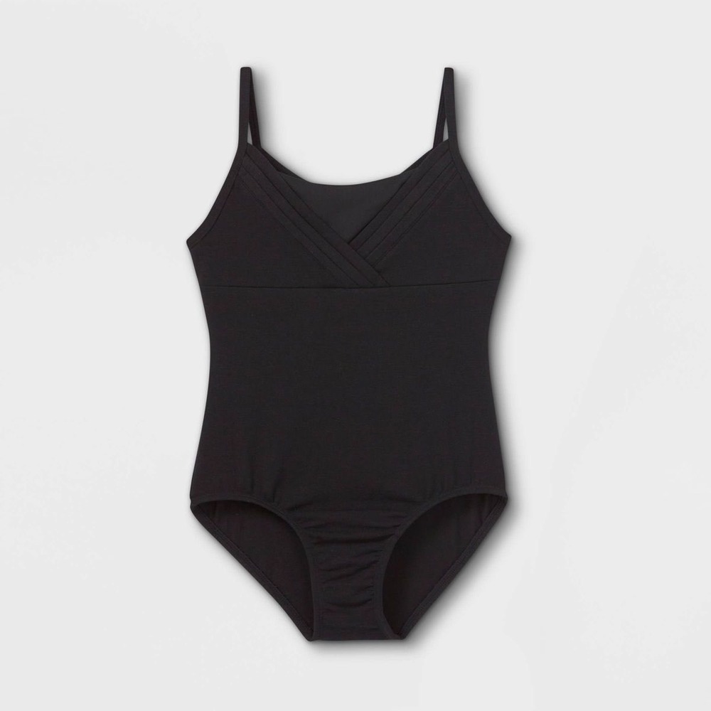 Cat & Jack Girls' Black Cami Dance Leotard Size L (10/12)